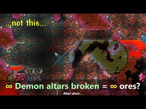 What happen if I destroy altar Terraria?
