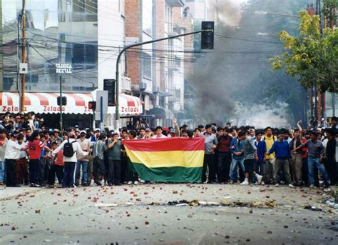 What happened in 1999 and 2000 in Bolivia?