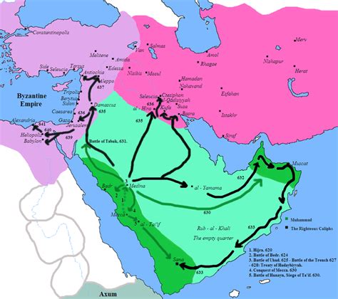 What happened in 620 Islam?