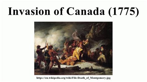 What happened in Canada in 1775?