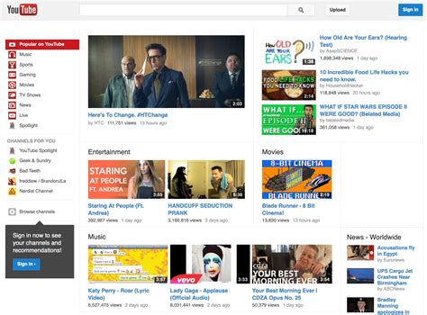 What happened to YouTube homepage?