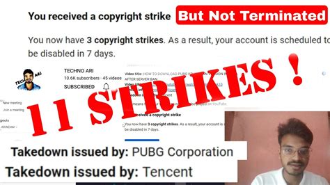 What happens after 3 copyright strikes?