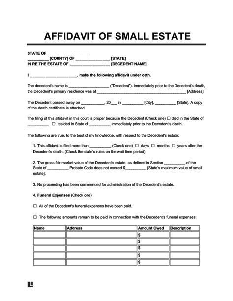 What happens after I file a small estate affidavit in Texas?