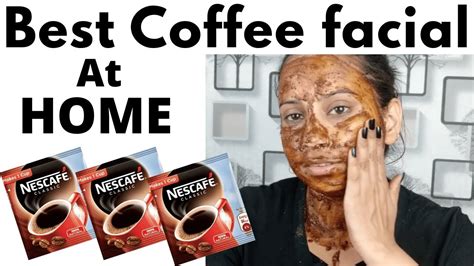 What happens after applying coffee on face?