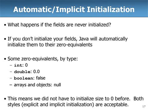 What happens after initialization?