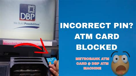What happens if ATM card is blocked due to wrong PIN?