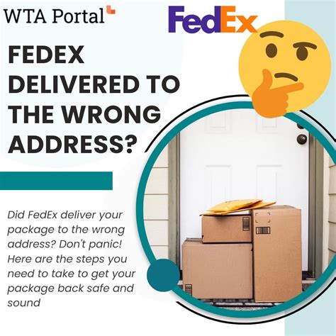 What happens if FedEx delivers to wrong address?
