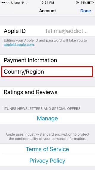 What happens if I change my Apple region?