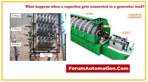 What happens if I connect a capacitor to a generator load?