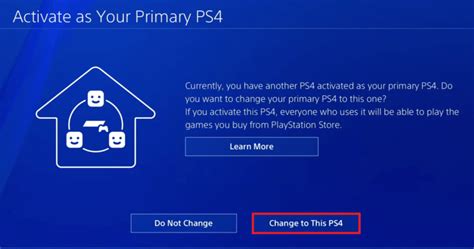 What happens if I deactivate my primary PS4?
