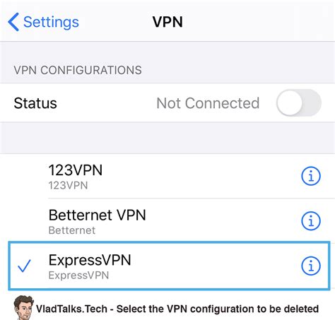 What happens if I delete VPN on iPhone?