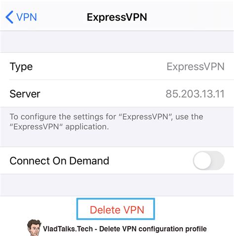 What happens if I delete VPN on my iPhone?