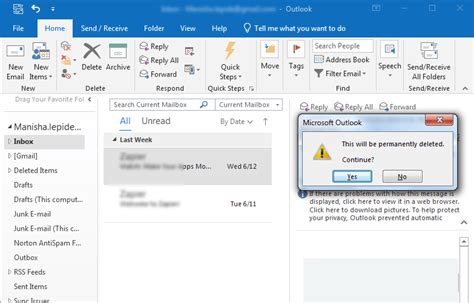 What happens if I delete a scheduled email in Outlook?