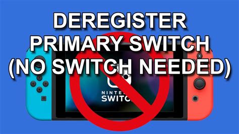 What happens if I deregister my primary switch?