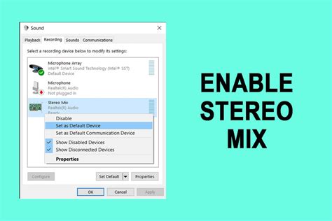 What happens if I enable stereo mix?