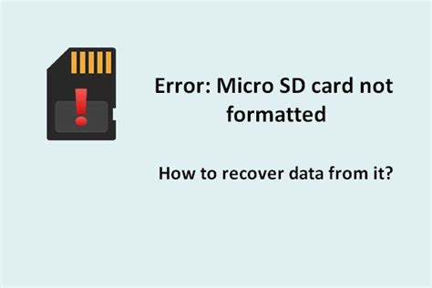 What happens if SD card is not formatted?