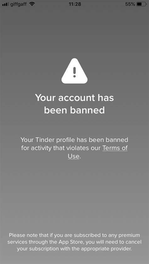 What happens if Tinder bans you?