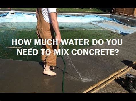 What happens if not enough water in concrete mix?