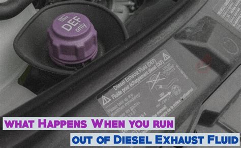 What happens if run out of diesel?