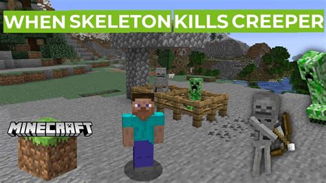 What happens if skeleton kills creeper?