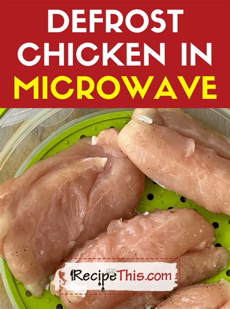 What happens if the chicken turns white after microwaving to defrost?