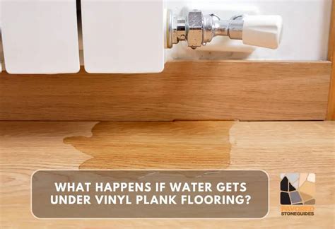 What happens if water gets under vinyl flooring?