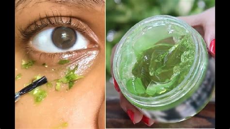 What happens if we apply aloe vera gel under eyes?