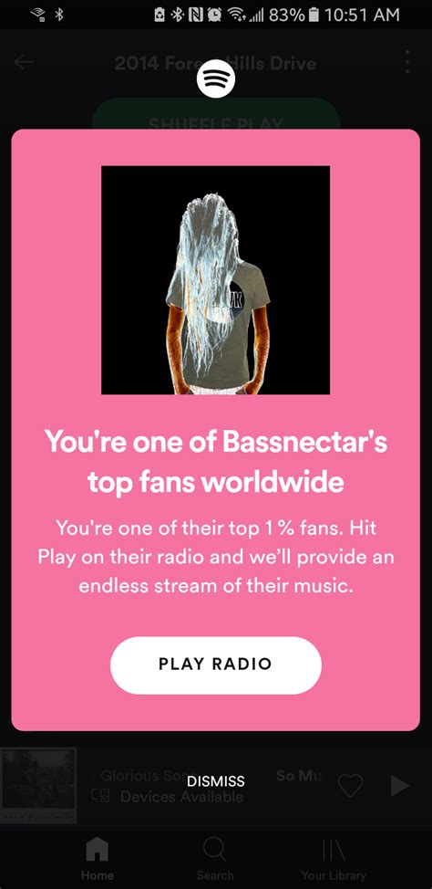 What happens if you are the top listener on Spotify?