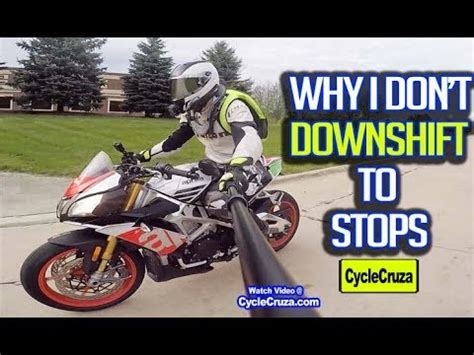 What happens if you don't downshift on a motorcycle?