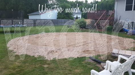 What happens if you don't put sand under a pool?