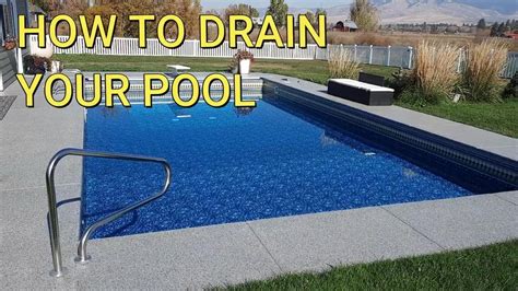 What happens if you drain a pool completely?