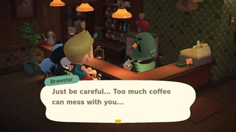 What happens if you drink coffee in Animal Crossing?