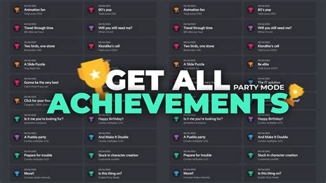 What happens if you get all achievements in Discord party mode?