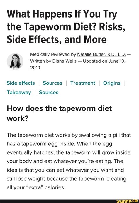 What happens if you ingest a tapeworm?