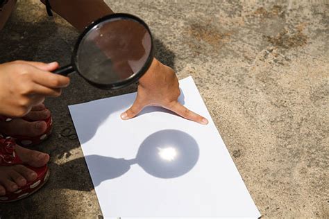 What happens if you look at the sun with a magnifying glass?