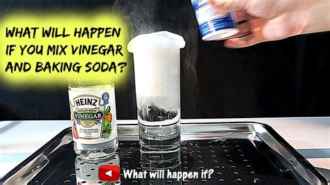 What happens if you mix white vinegar and baking soda?