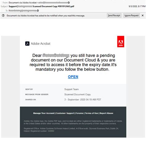 What happens if you open a PDF from a scammer?
