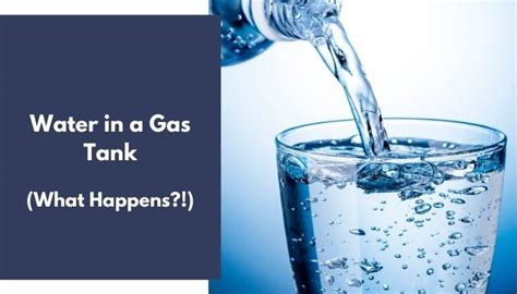 What happens if you put water in a gas tank?
