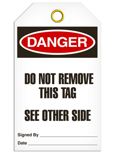 What happens if you remove a tag that says do not remove?