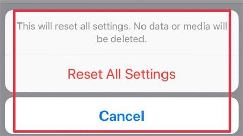 What happens if you reset all settings?