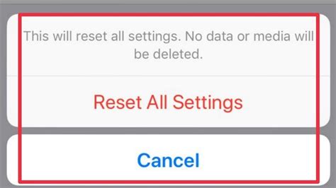 What happens if you reset your whole settings?