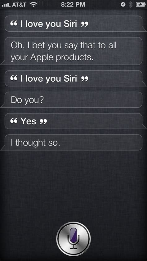 What happens if you say I love you to Siri?