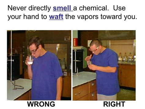 What happens if you smell chemicals?