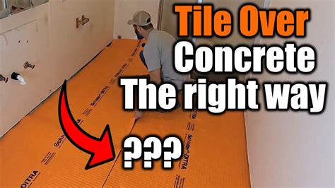 What happens if you tile over fresh concrete?