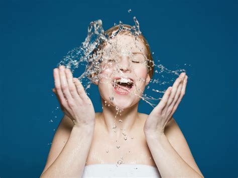 What happens if you wash your face with water only?