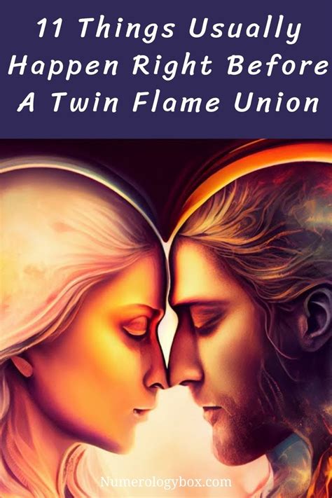 What happens right before twin flame union?
