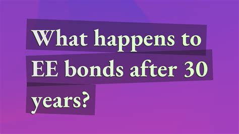 What happens to EE bonds after 30 years?