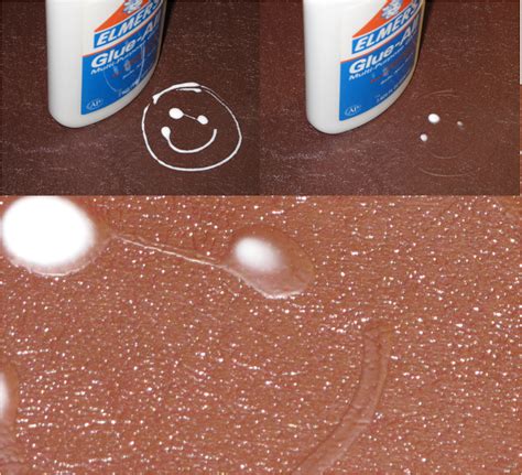 What happens to glue when wet?