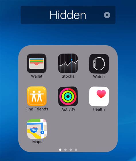 What happens to hidden apps on iPhone?