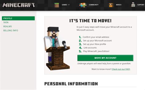 What happens to my Minecraft account after migration?